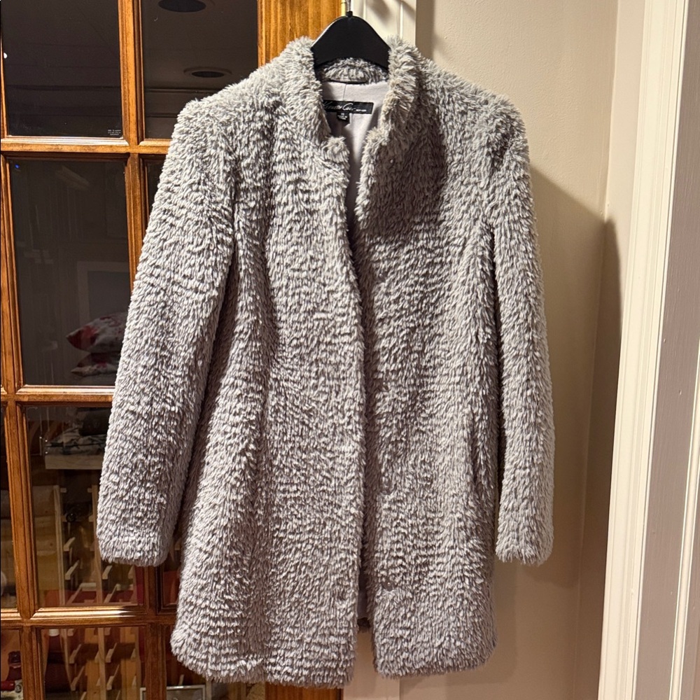 Kenneth Cole New York Gray Teddy Jacket